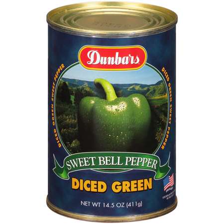 DUNBAR Diced Green Peppers, PK24 02034300240001